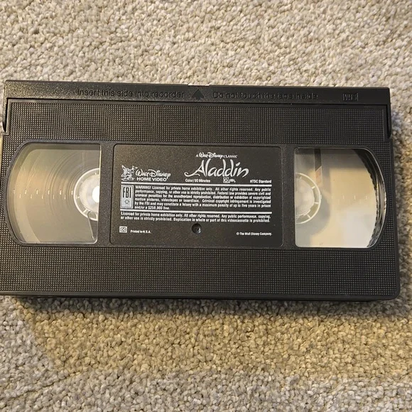Walt Disnev's Aladdin VHS Tape RARE Black Diamond Classic #1662 - Picture 10 of 12